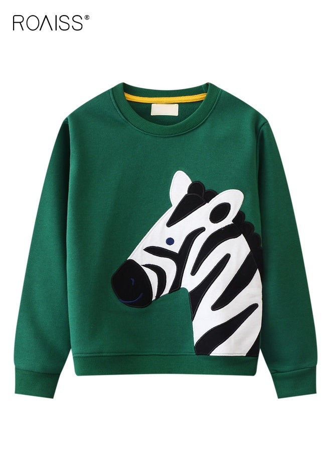 roaiss Toddler Boys Stylish Sweatshirt, Crew Neck Long Sleeve Pullover with Adorable Pattern, Suitable for Daily Wear or Any Occasion - Image 1