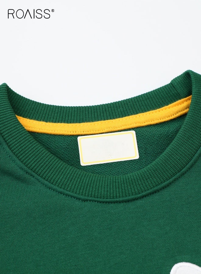 roaiss Toddler Boys Stylish Sweatshirt, Crew Neck Long Sleeve Pullover with Adorable Pattern, Suitable for Daily Wear or Any Occasion - Image 4