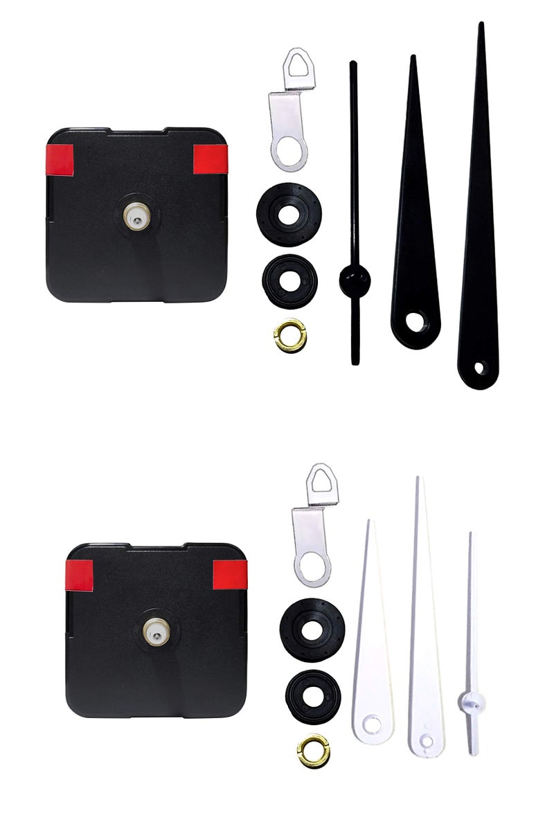 IIK COLLECTION Plastic Quartz Movement Machine with Black and White Hands Kit for Wall Clock (Pack of 2) (IIK-MOV-PL-002-004-Packof2) - Image 3