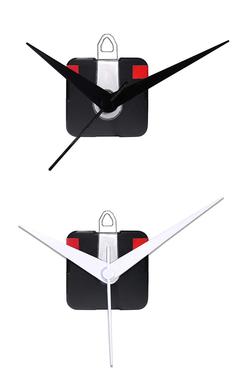 IIK COLLECTION Plastic Quartz Movement Machine with Black and White Hands Kit for Wall Clock (Pack of 2) (IIK-MOV-PL-002-004-Packof2) - Image 1