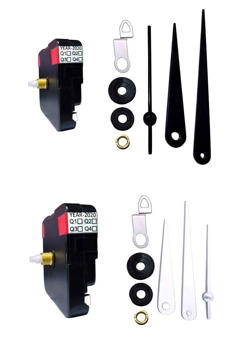 IIK COLLECTION Plastic Quartz Movement Machine with Black and White Hands Kit for Wall Clock (Pack of 2) (IIK-MOV-PL-002-004-Packof2) - Image 4