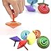 goodplay 6 Pcs Set of Handmade Painted Wood Spinning Tops Wooden Toy Educational Toys Kindergarten Toy Standard Tops - Image 3