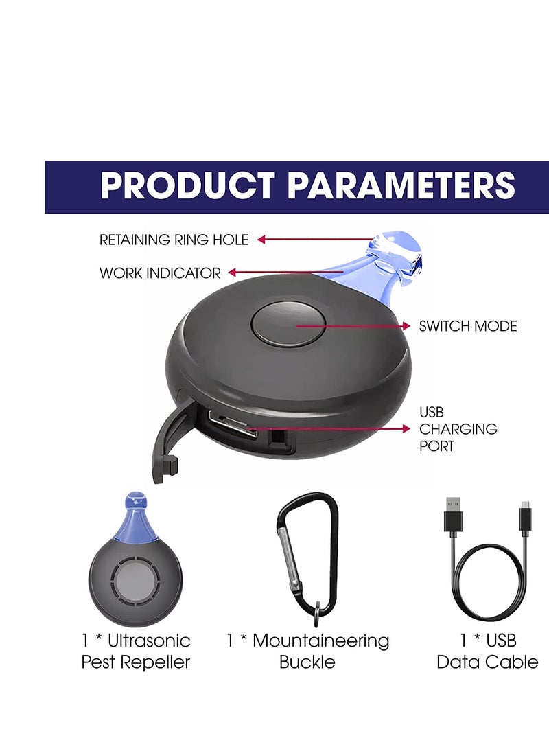 Chemical Free Ultrasonic Pet Insect Repellent for Flea Tick Prevention Portable Electronic Pest Control for Cats Dogs Mice Mosquitoes - Image 4