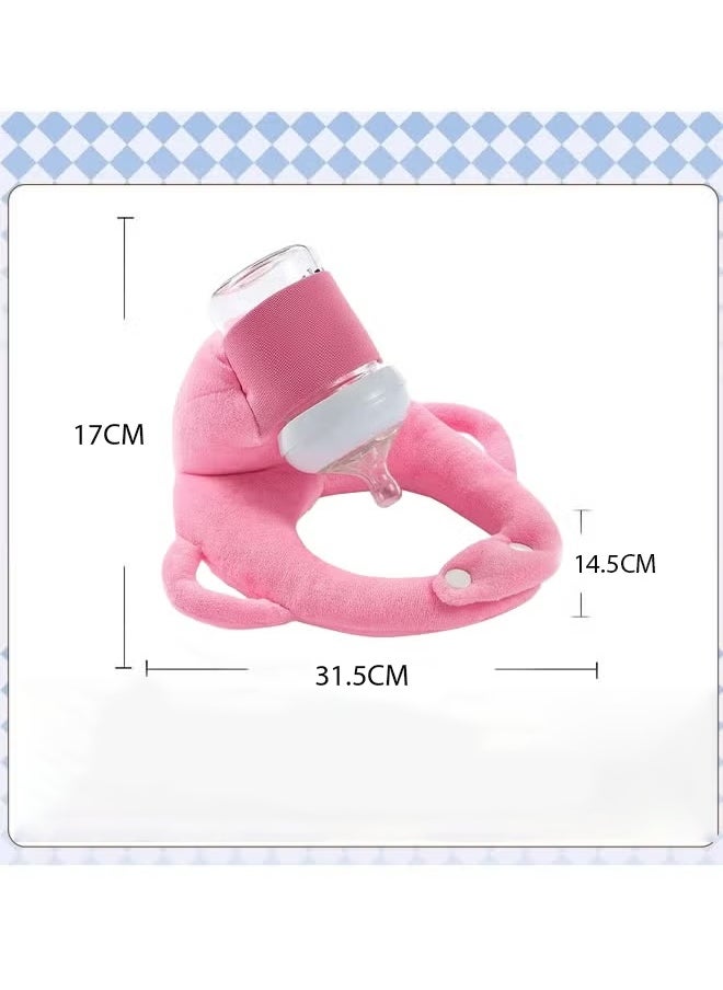 Berma Baby Baby feeding pillow Baby support bottle holder Bottle feeding holder Baby feeding pad Newborn anti-spitting pillow Baby anti-bias head pillow - pink  - Image 2