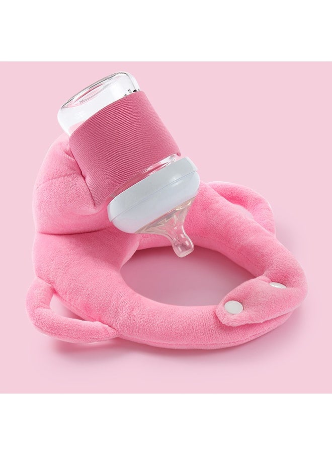 Berma Baby Baby feeding pillow Baby support bottle holder Bottle feeding holder Baby feeding pad Newborn anti-spitting pillow Baby anti-bias head pillow - pink  - Image 4