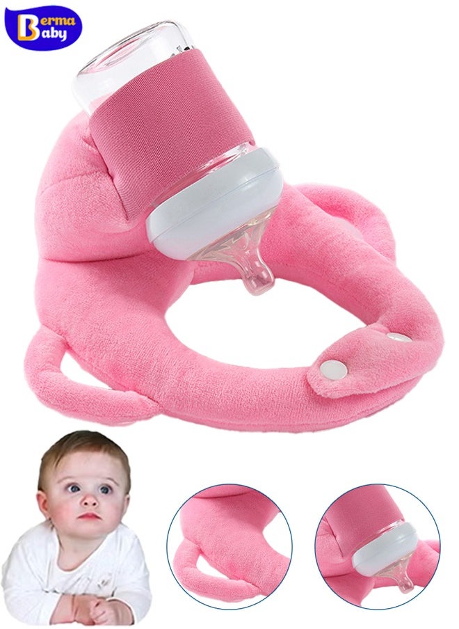 Berma Baby Baby feeding pillow Baby support bottle holder Bottle feeding holder Baby feeding pad Newborn anti-spitting pillow Baby anti-bias head pillow - pink  - Image 1