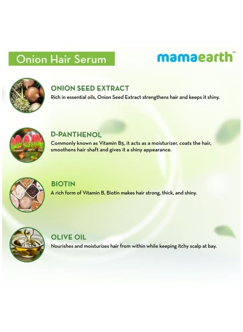 Mamaearth Onion Hair Serum with Onion and Biotin, 100 ml - Image 3