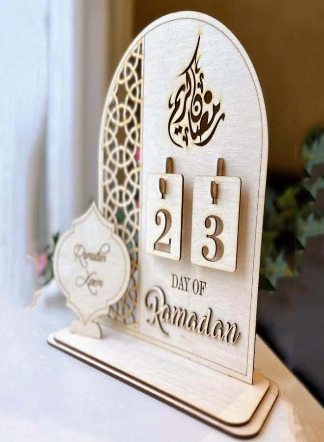 VOGATORE Ramadan Kareem Calender for Ramadan Mubarak Decoration Eid Decoration & Ramadan Gifts Table Decor - Image 2
