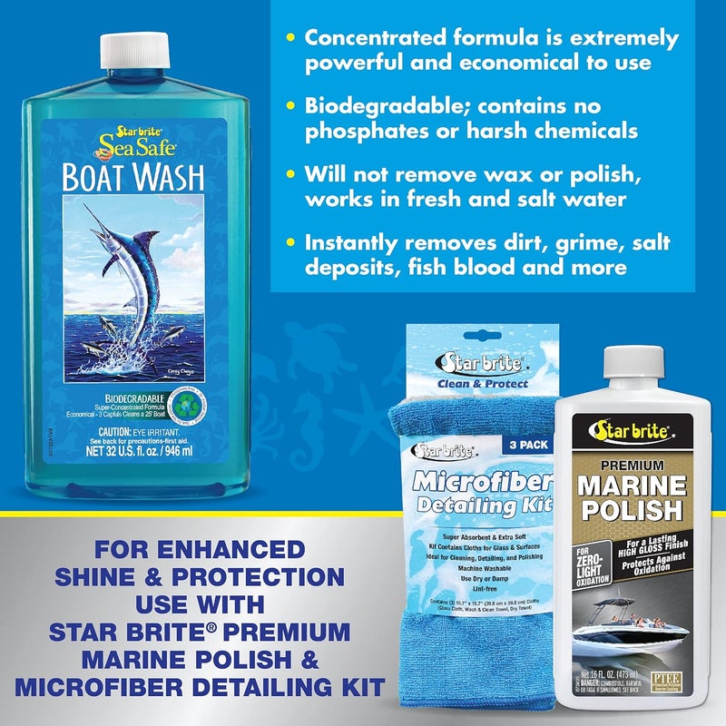 Star Brite Sea Safe Boat Wash - 32 oz Biodegradable Cleaning Solution - Image 5