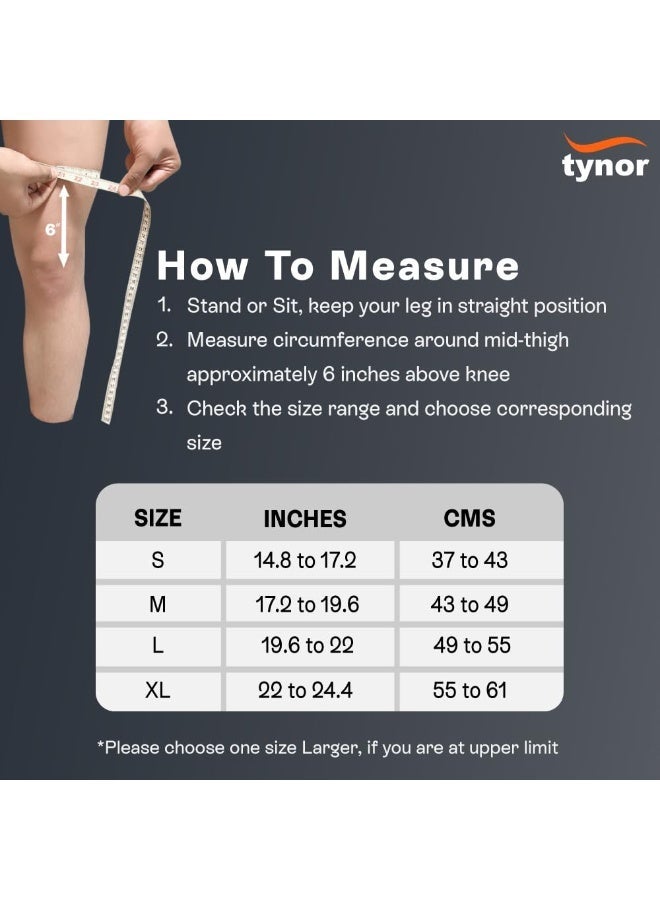 Tynor Knee Cap Air, Black & Orange, Large, 1 Pair - Image 3