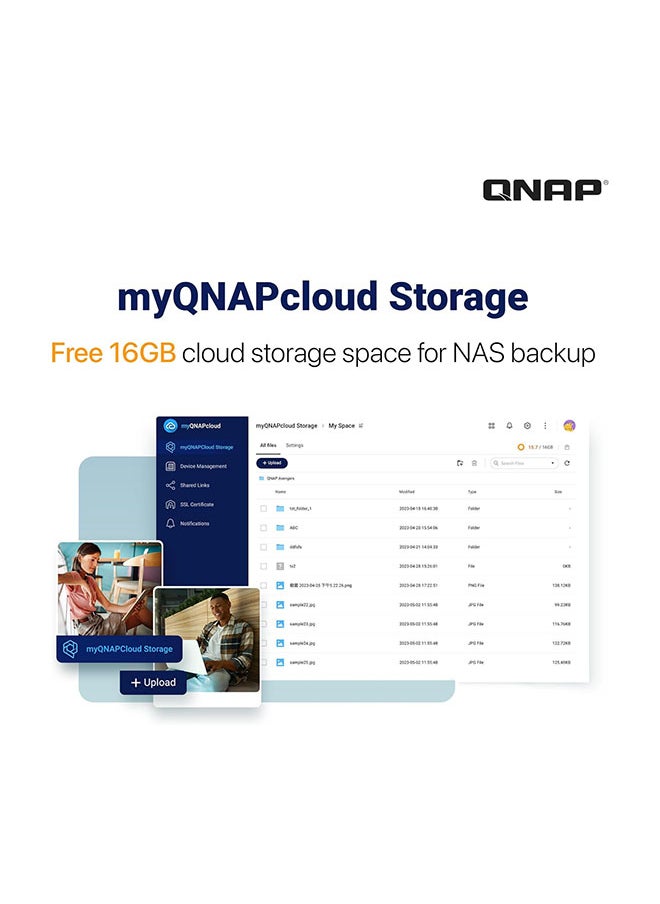 Qnap 4-Bay NAS, Intel Celeron N5105/N5095 CPU, 8 GB DDR4 Memory, 4 x 3.5-inch SATA 6Gb/s, PCIe Slot, USB 3.2 Gen 2 (10Gbps) Port, 90W PSU (NO HDD) | TS-464-8G