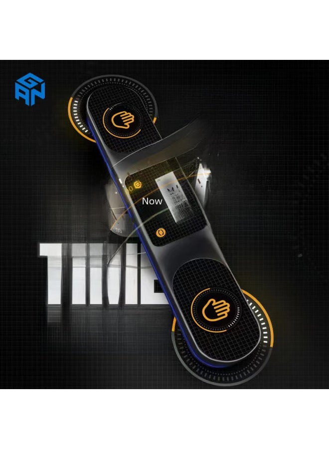 GAN Smart Timer Rubik's Cube Competition Timer Cube Timer Silver Knight Black Samurai Bluetooth Timer-Color:GAN Timer Silver Knight + Silver Buckle Training Pad  - Image 2