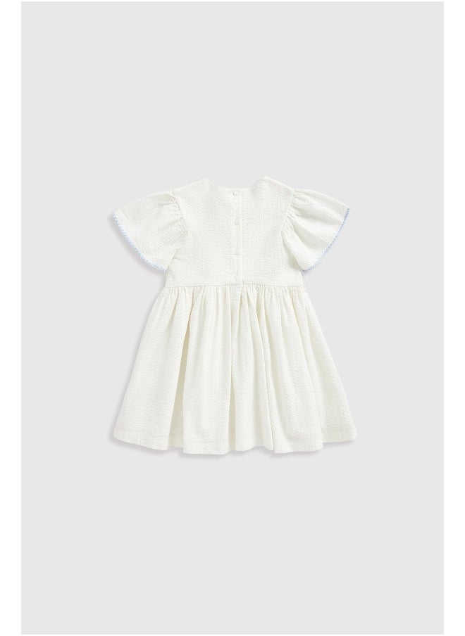 mothercare White Embroidered Dress  - Image 1