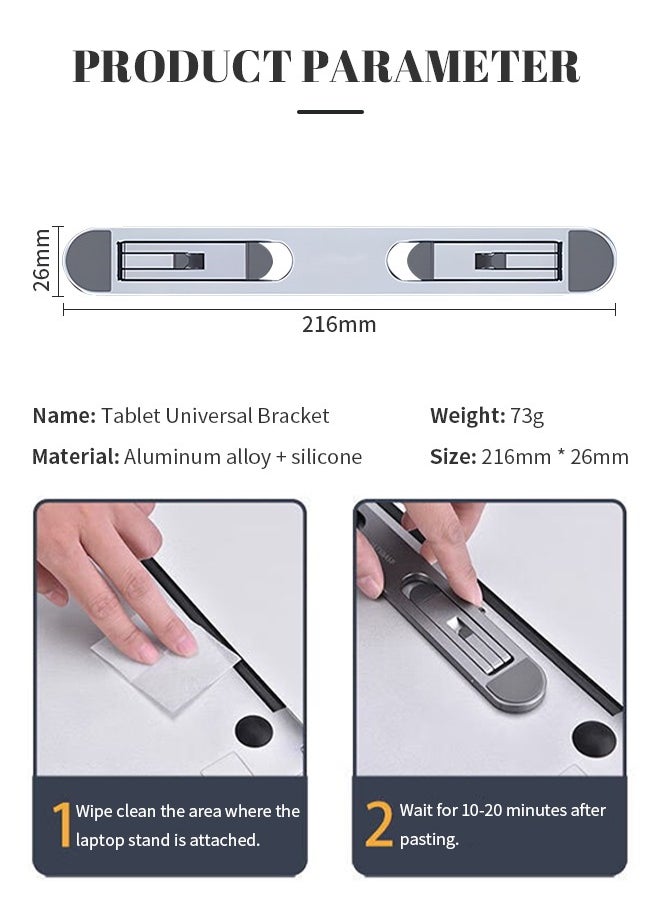 Generic - Adjustable Laptop Stand Ergonomic Laptop Holder with Two Height Settings Perfect Viewing Position Reduces Back and Neck Pain Suitable for Home Office Use - Image 1