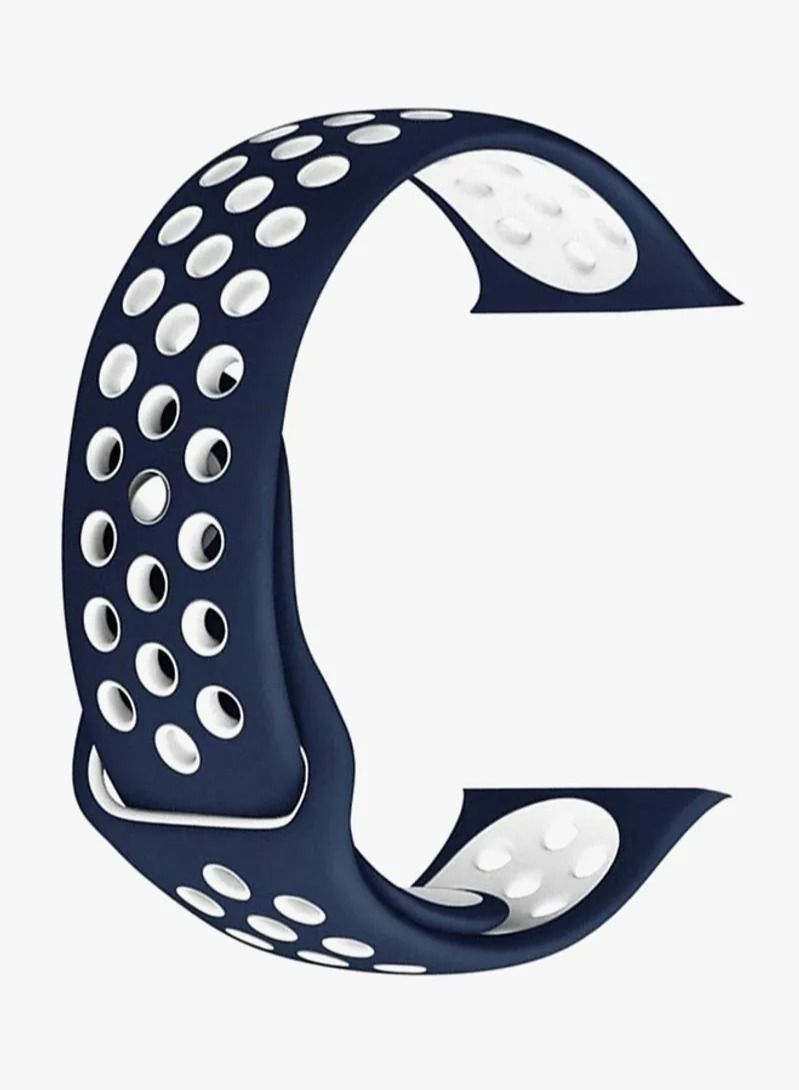 Apple Watch Strap, Nike Apple Watch band for Apple Watch Series 76/5/ Strap 45mm /44mm/42mm Blue/white - Image 3