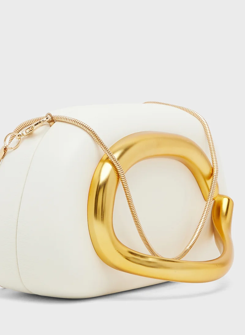 ELLA Gold Accent Statement Chain Clutch