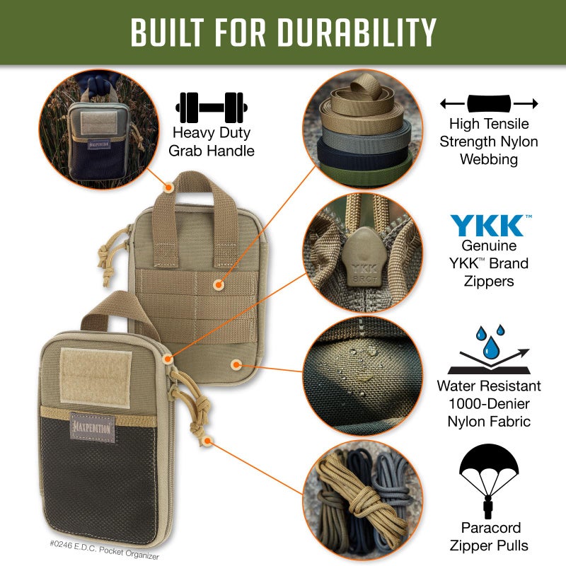 Maxpedition E.D.C. Pocket Organizer (Khaki) - Image 3