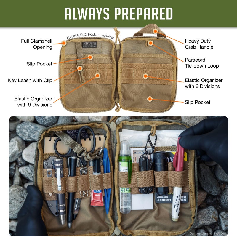 Maxpedition E.D.C. Pocket Organizer (Khaki) - Image 5