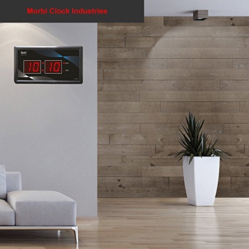 Ajanta Quartz Plastic Rectangular Glass Digital Wall Clock (Black, 33 x 16 x 3 cm) - Image 2