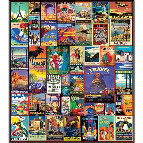 White Mountain Puzzles Travel The World - 500 Piece Jigsaw Puzzle - Image 1