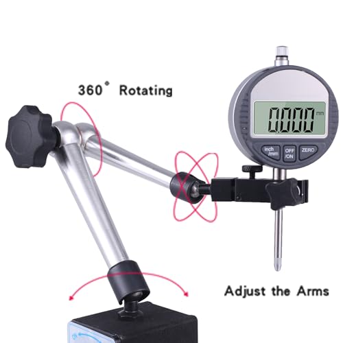Qnkaa Magnetic Base Stand for Digital Dial Indicator, Three Segment, Industrial Strength with Quick Release - Image 2