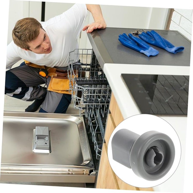 عجلات استبدال الرف السفلي لغسالة الصحون، 4 قطع، مناسبة عالميًا - Image 4