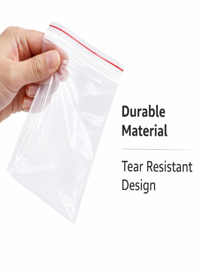 JPPL Zip Lock Clear Plastic Storage Bags| Resealable Clear Plastic Bags| Durable and Leak-Proof |Square Pouches with Press Seal Apply To Kitchen Storage and Jewellery Packaging-7 * 10-50Pack - Image 4