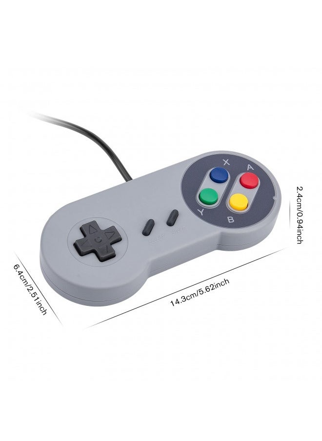 RII Rii Game Controller, Snes Retro Usb Controller, Classic Gamepad Joystick, Pieces Super Classic Joypad Gamestick For Pieces, Raspberry Pi, Windows Mac Liunx, Android Gp100 (Grey, 2 Pack)  - Image 4
