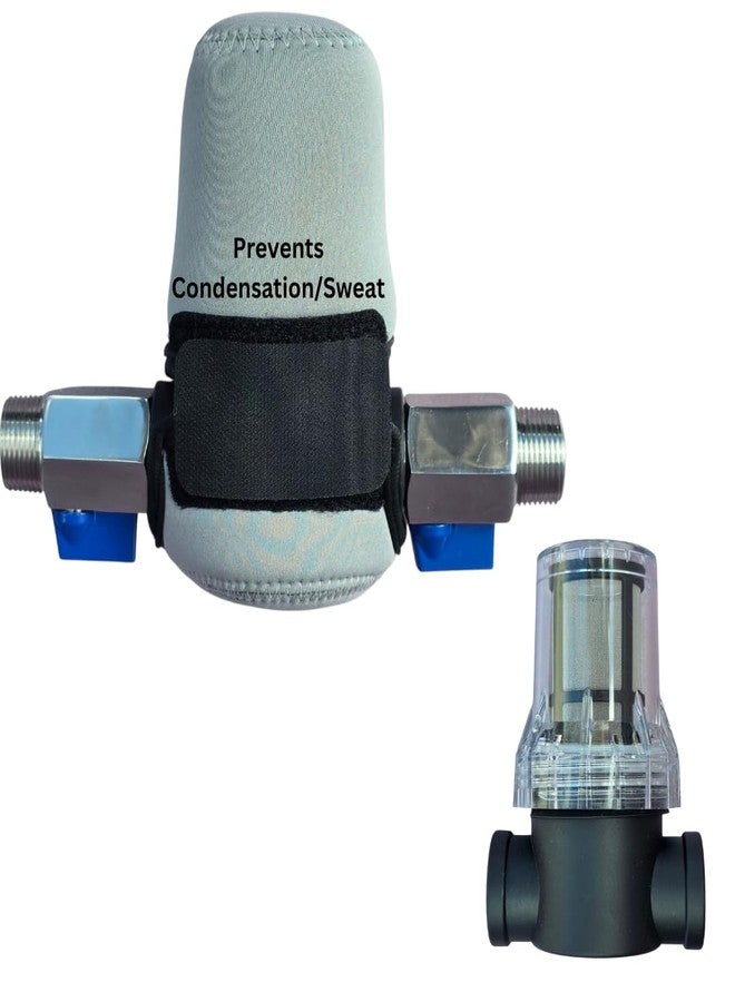 Caplide Insulating Sleeve for Cold Plunge Pre Filter, Gray Neoprene Chill Guard, Condensation Prevention Cover - Image 1