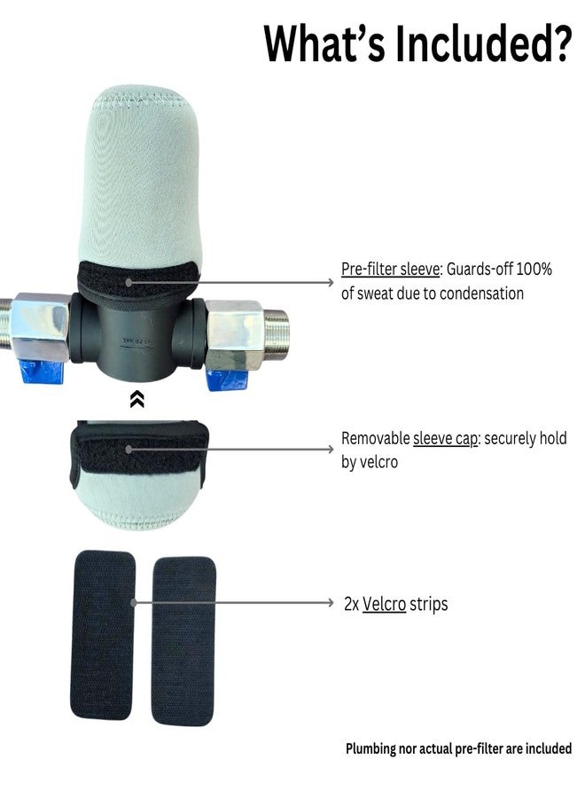 Caplide Insulating Sleeve for Cold Plunge Pre Filter, Gray Neoprene Chill Guard, Condensation Prevention Cover - Image 3