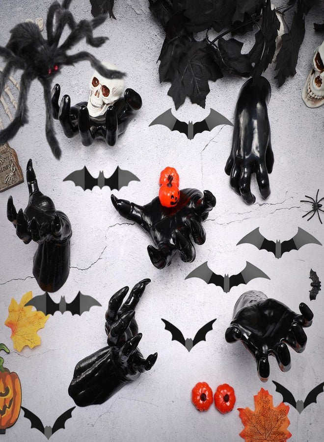 WinnerWhy 38 Pcs Halloween Wall Decor Set, Include Wall Mounted Creepy Reaching Hands Spiders Bats Stickers for Window Door Indoor Outdoor DIY Scary Decorations - Image 5