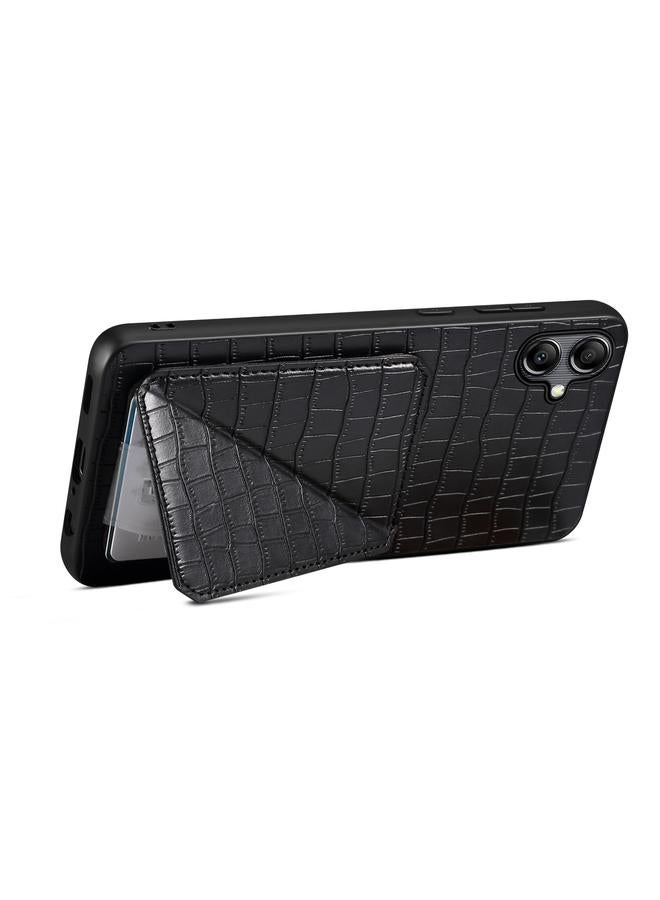 Denior Case For Samsung Galaxy S23+ 5G Imitation Crocodile Leather Back Phone Case with Holder - Image 3