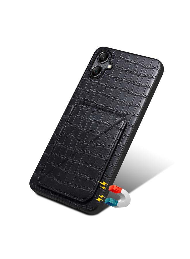 Denior Case For Samsung Galaxy S23+ 5G Imitation Crocodile Leather Back Phone Case with Holder - Image 5
