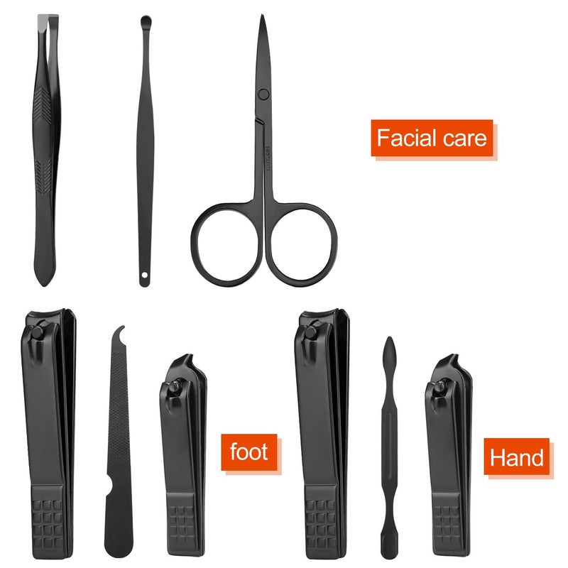 Aceoce Manicure set Men Personal Care Tools Accessories Finger and Toe Nail Clippers Kit Professional Manicure Pedicure Kit With Travel Case Nail Grooming Kit Present for Men Women Stocking Stuffers - Image 2