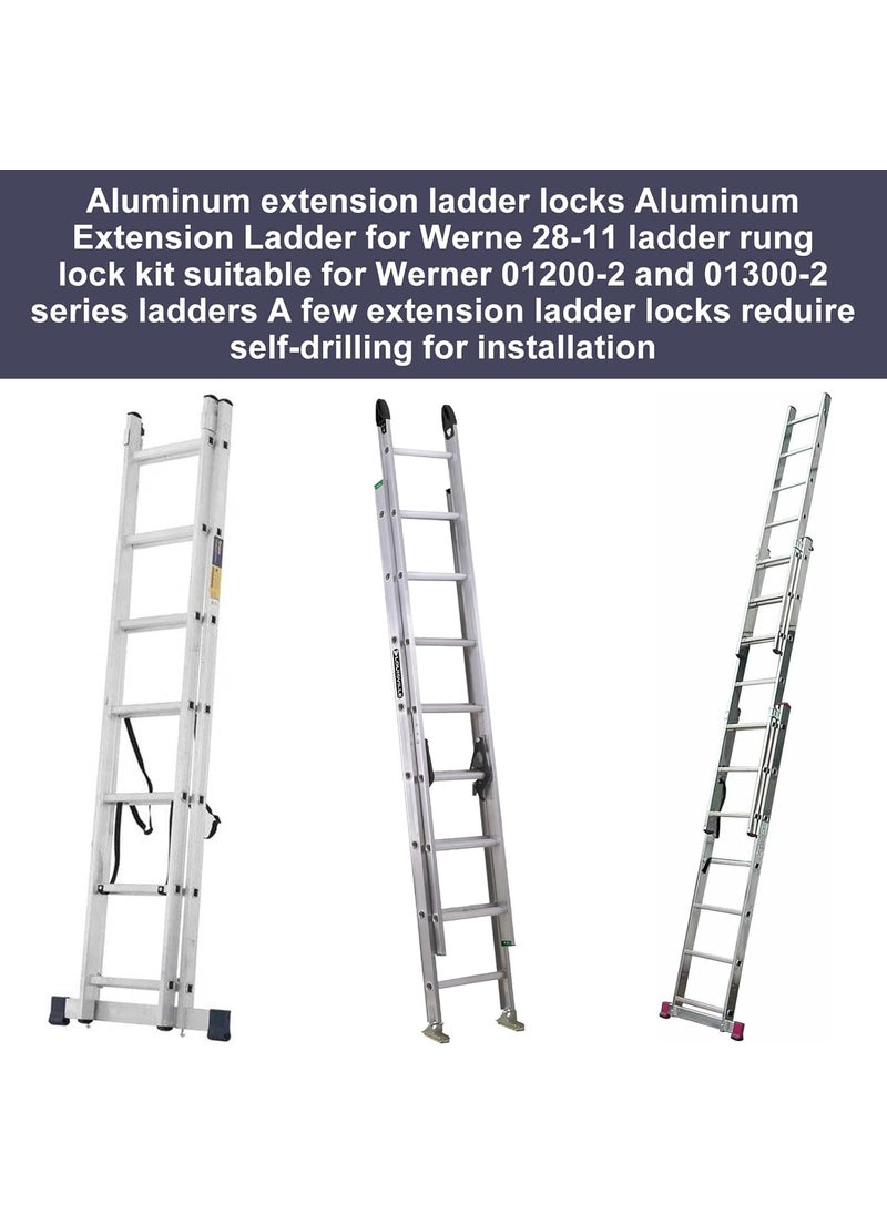 Tefola Extension Ladder Locks Telescopic Ladder Locks Aluminum Silver HGR0172 Werner 2811 Compatible  - Image 4