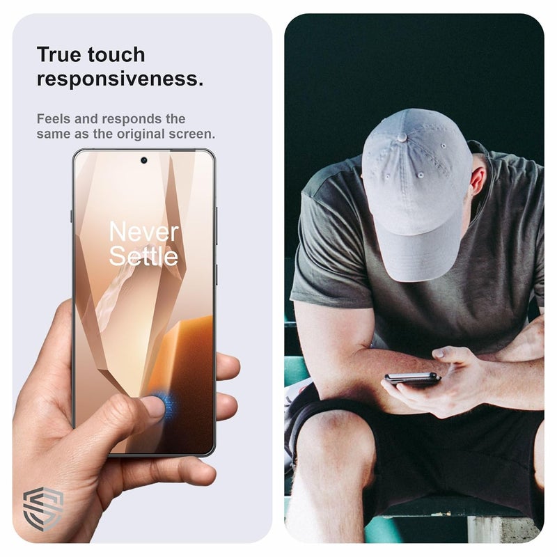 Skyddshield Military-Grade Gorilla Tempered Glass For OnePlus 13R (6.78 Inch) With Installation Kit | Edge to Edge Coverage | Black - Image 4
