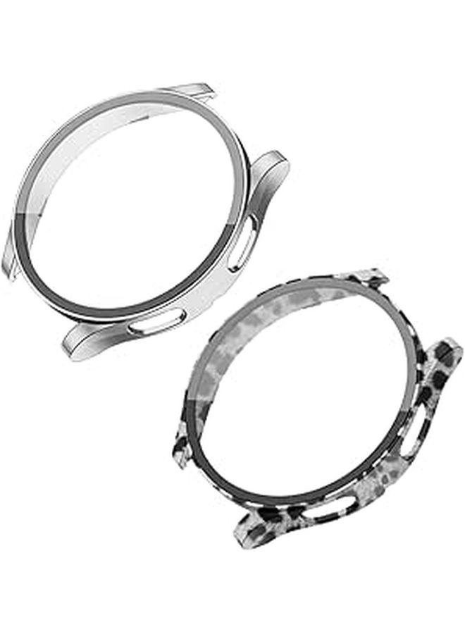 2 Pack Tempered Glass Case With Screen Protector For Samsung Watch Enhanced Durability Scratch Resistant - Image 1