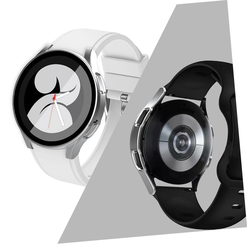 2 Pack Tempered Glass Case With Screen Protector For Samsung Watch Enhanced Durability Scratch Resistant - Image 4