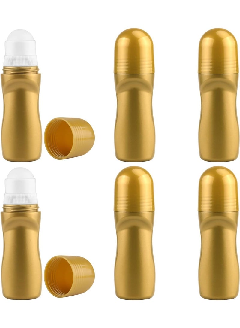 SYOSI 20Pcs 50ml/1.7oz Golden Plastic Roller Ball Deodorant Bottles Refillable Roll-on Cosmetic Container for Deodorant Antiperspirant Perfume Essential Oil - Image 1