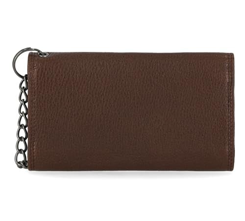 HARLEY DAVIDSON Harley-Davidson Men's Genuine Leather Iconic B&S Eagle Trucker Wallet - Brown - Image 3