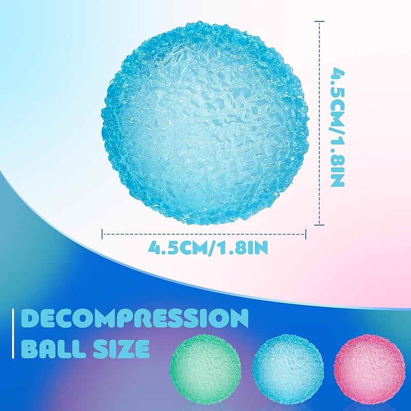 QITAI 3 Pcs Sensory Balls, Kids Textured Multi Ball High Density Memory Gel Filled Fidget Toy for Anxiety Relief Soft Sensory Squeeze Toys for Adults Kids - Image 2