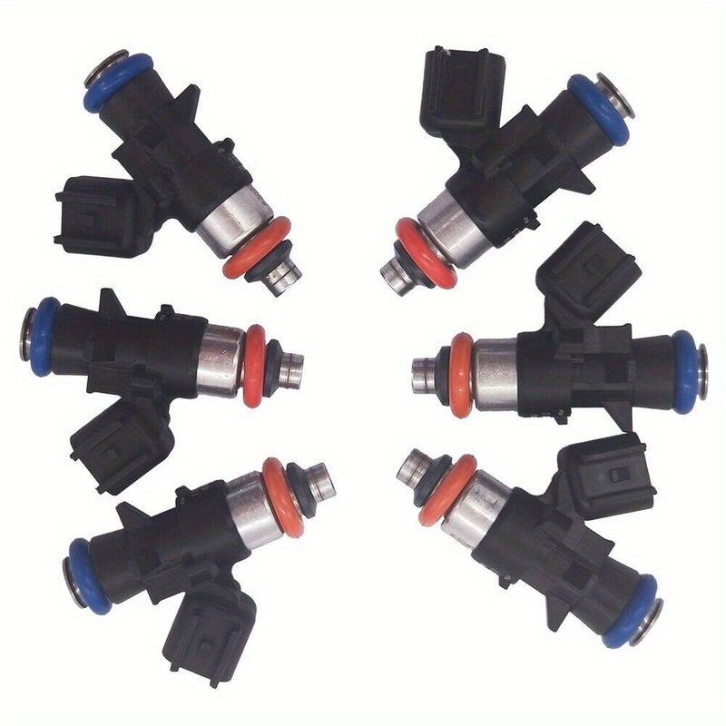 Set Of 6 Fuel Injectors Compatible With Chrysler 200 Dodge Charger And Durango 0280158233 05184085AC - Image 1