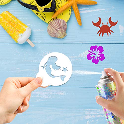 Konsait Cookie Template Stencil, 46 Pieces latte art stencils for Coffee Decorations, Magnoloran Foam Barista Templates Oatmeal Cupcake Cake Hot Chocolate for Children's Day Hawaii Summer Mother's Day - Image 4
