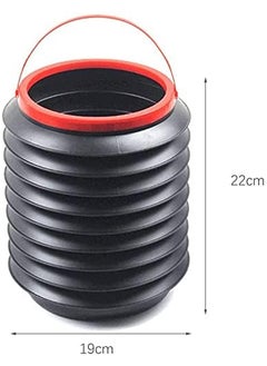 GOMNIK GOMNIK 4L Collapsible Car Trash Can PopUp Foldable Waste Bin with Adjustable Hanging Strap Portable Garbage Storage for Car SUV Truck Van Black  - Image 2