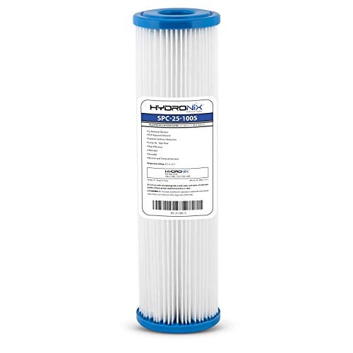 Hydronix SPC-25-1005 Universal Whole House Sediment Pleated Water Filter, Washable and Reusable, 2.5" x 10" - 5 Micron - Image 2