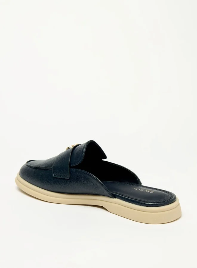 سيليست Women's Slip-On Mules with Metal Accent