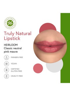 Honeybee Gardens Truly Natural Long Lasting Lipstick Heirloom (Matte Classic Pink Mauve Neutral) Naturally Hydrating & Nourishing Vegan Gluten Free & Cruelty Free 0.13 Oz / 3.8 G  - Image 3