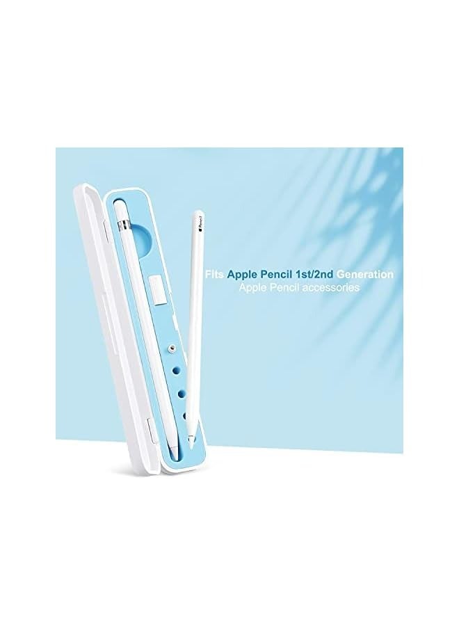 PROMASS Carrying Case for Apple Pencil 2nd Gen and 1st Generation - Storage Box with Lid for Apple Pencil - Pen Protective Case for iPad Pencil, Shock-Absorption (blue)  - Image 2