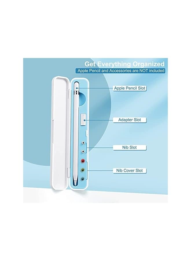 PROMASS Carrying Case for Apple Pencil 2nd Gen and 1st Generation - Storage Box with Lid for Apple Pencil - Pen Protective Case for iPad Pencil, Shock-Absorption (blue)  - Image 3