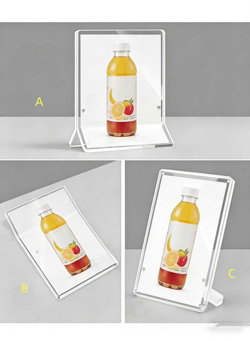 Eckek Acrylic Label Holder Price Tag Displays Sign Holder Data Card Holder Ads Display Stand - Image 3